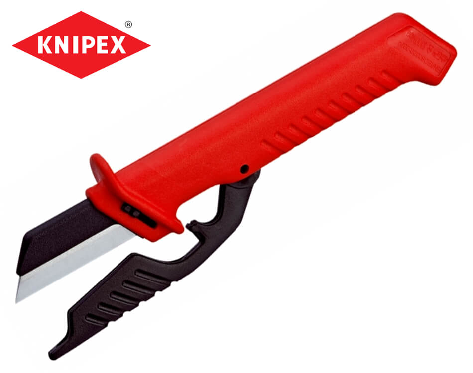 Odizolovaný elektrikársky nôž na káble s vymeniteľnou čepeľou Knipex