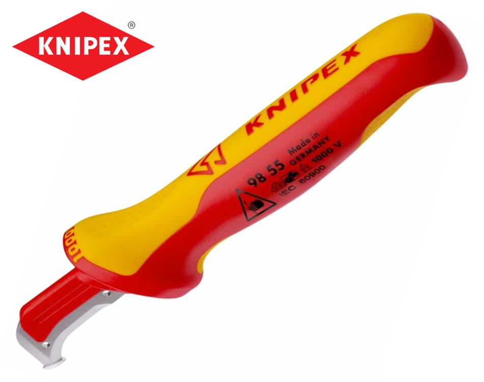 Odizolovaný elektrikársky nôž na odstraňovanie izolácie Knipex