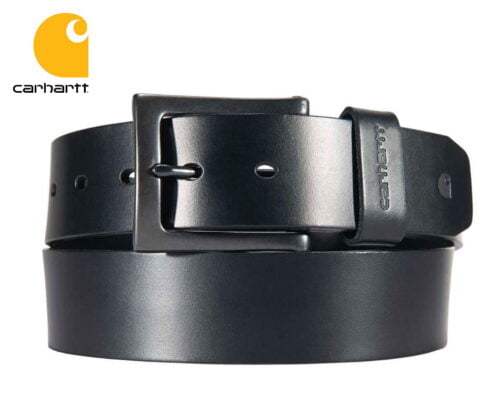 kozeny opasok carhartt bridle leather debossed metal keeper belt black