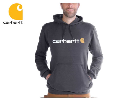 mikina carhartt signature logo midweight sweatshirt carbon heather
