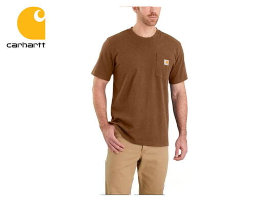 tricko carhartt workwear pocket short sleeve t shirt oiled walnut heather
