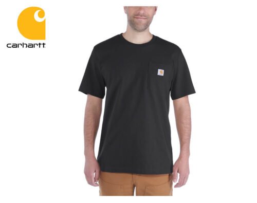 tricko carhartt workwear pocket short sleeve tshirt black