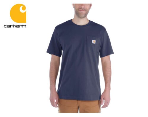 tricko carhartt workwear pocket short sleeve tshirt navy