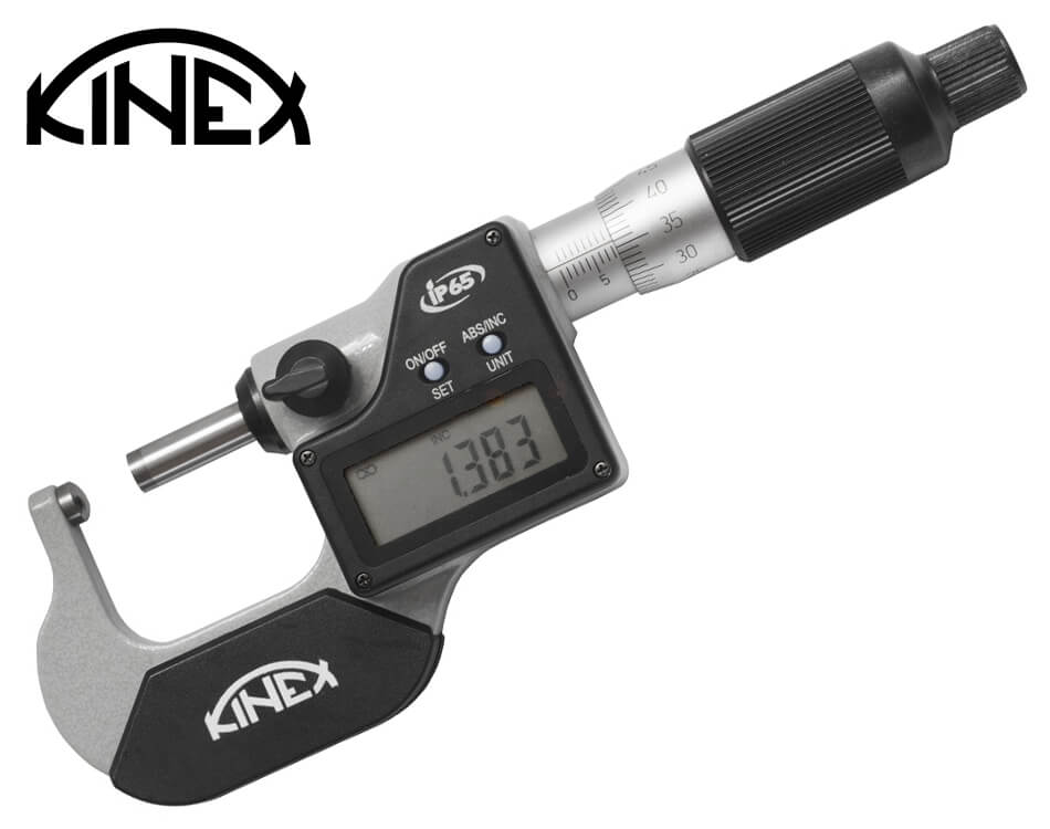 Digitálny mikrometer na trubky Kinex / 0 - 25 mm / 0,01 mm