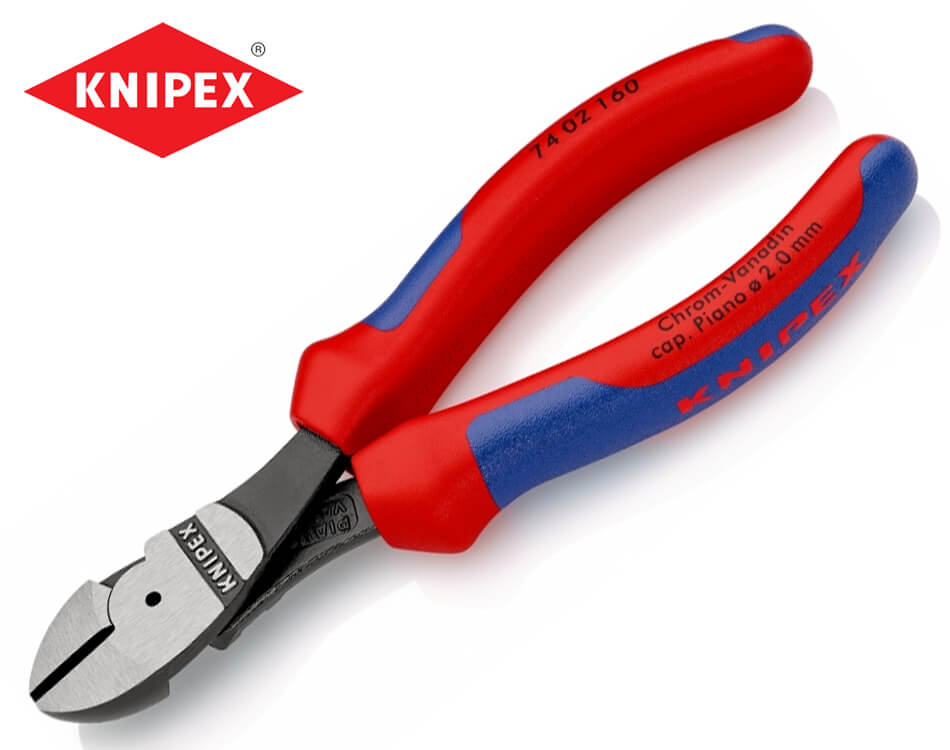 Bočné silové cvikacie kliešte s dvojkomponentnou rukoväťou Knipex 160 mm