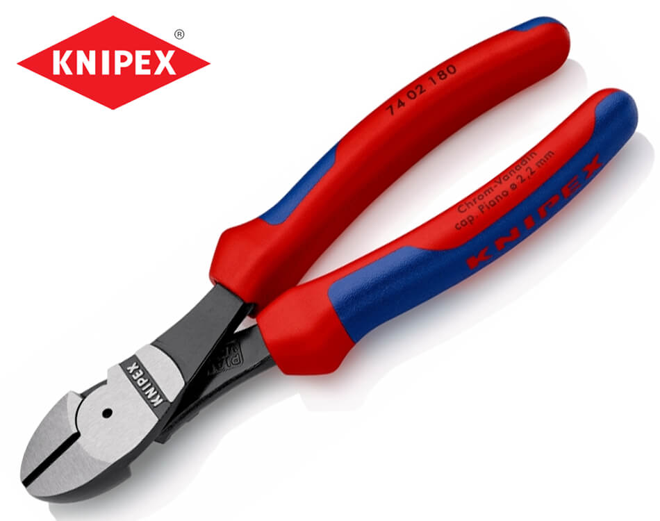 Bočné silové cvikacie kliešte s dvojkomponentnou rukoväťou Knipex 180 mm