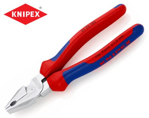 pochromovane silove kombi klieste s dvojkomponentnou rukovatou knipex 180 mm