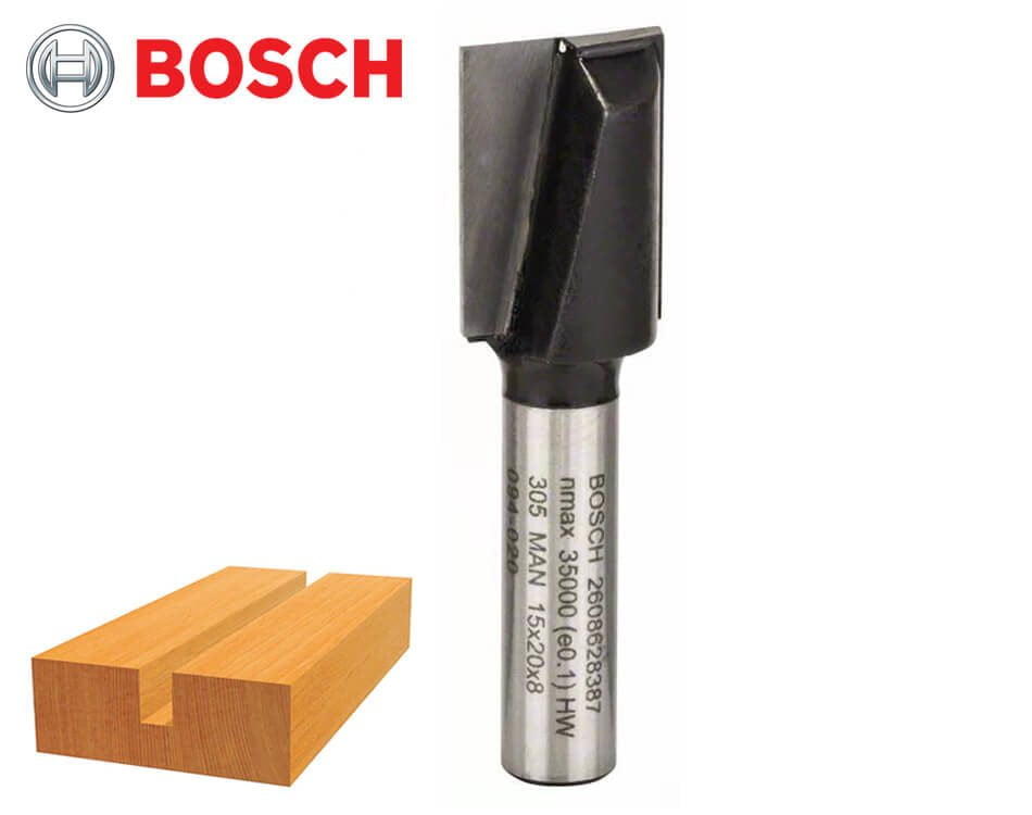 Drážkovacia stopková fréza na drevo Bosch Standard for Wood / Ø 15 x 19,6 mm / 8 mm