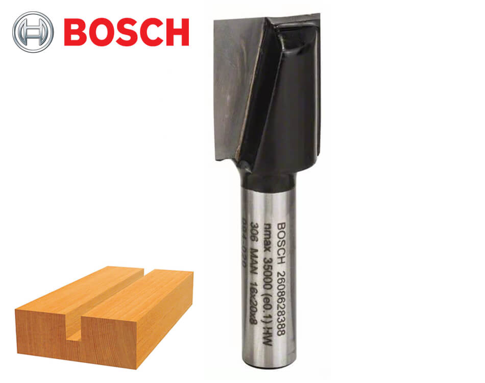 Drážkovacia stopková fréza na drevo Bosch Standard for Wood / Ø 16 x 19,6 mm / 8 mm