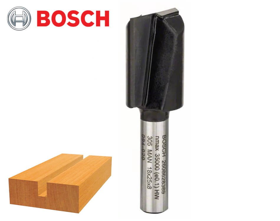Drážkovacia stopková fréza na drevo Bosch Standard for Wood / Ø 18 x 24,6 mm / 8 mm