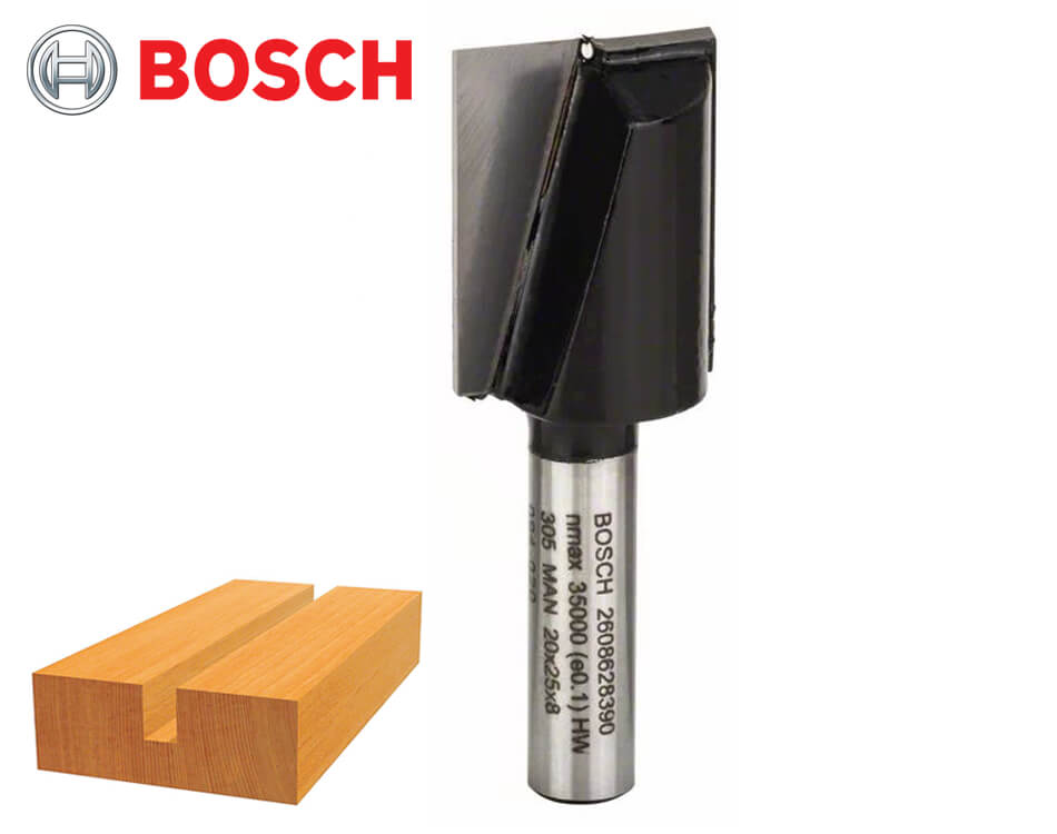 Drážkovacia stopková fréza na drevo Bosch Standard for Wood / Ø 20 x 24,6 mm / 8 mm