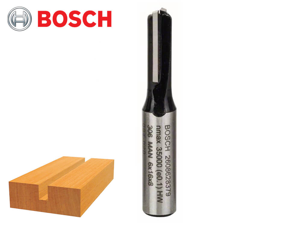 Drážkovacia stopková fréza na drevo Bosch Standard for Wood / Ø 6 x 15,7 mm / 8 mm