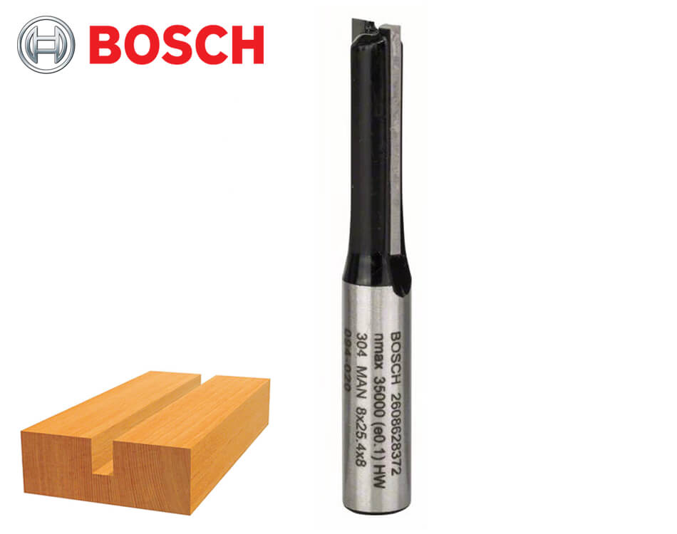 Drážkovacia stopková fréza na drevo Bosch Standard for Wood / Ø 8 x 25 mm / 8 mm