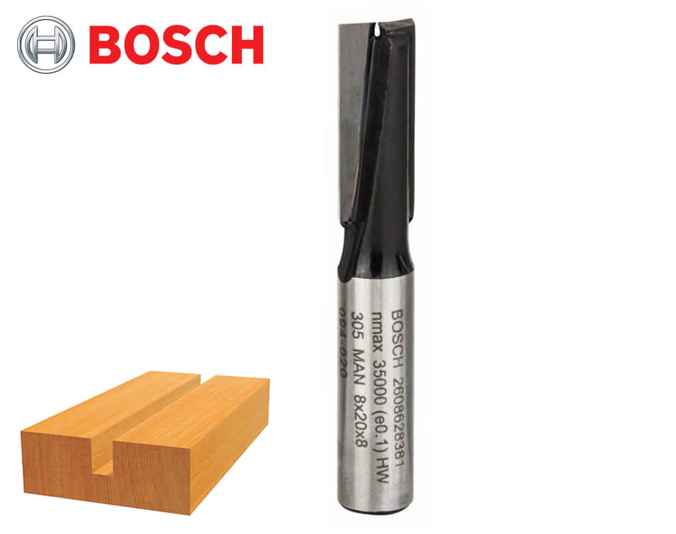 Drážkovacia stopková fréza na drevo Bosch Standard for Wood / Ø 8 x 19,6 mm / 8 mm