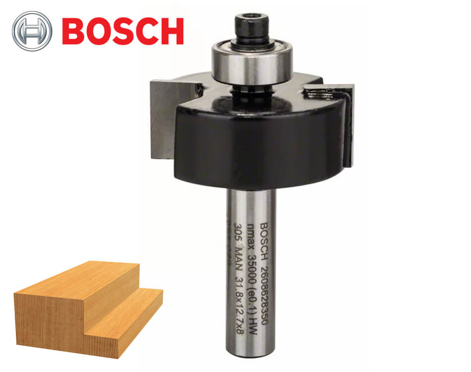 Falcovacia stopková fréza na drevo Bosch Standard for Wood / Ø 31,8 x 12,5 mm / 8 mm