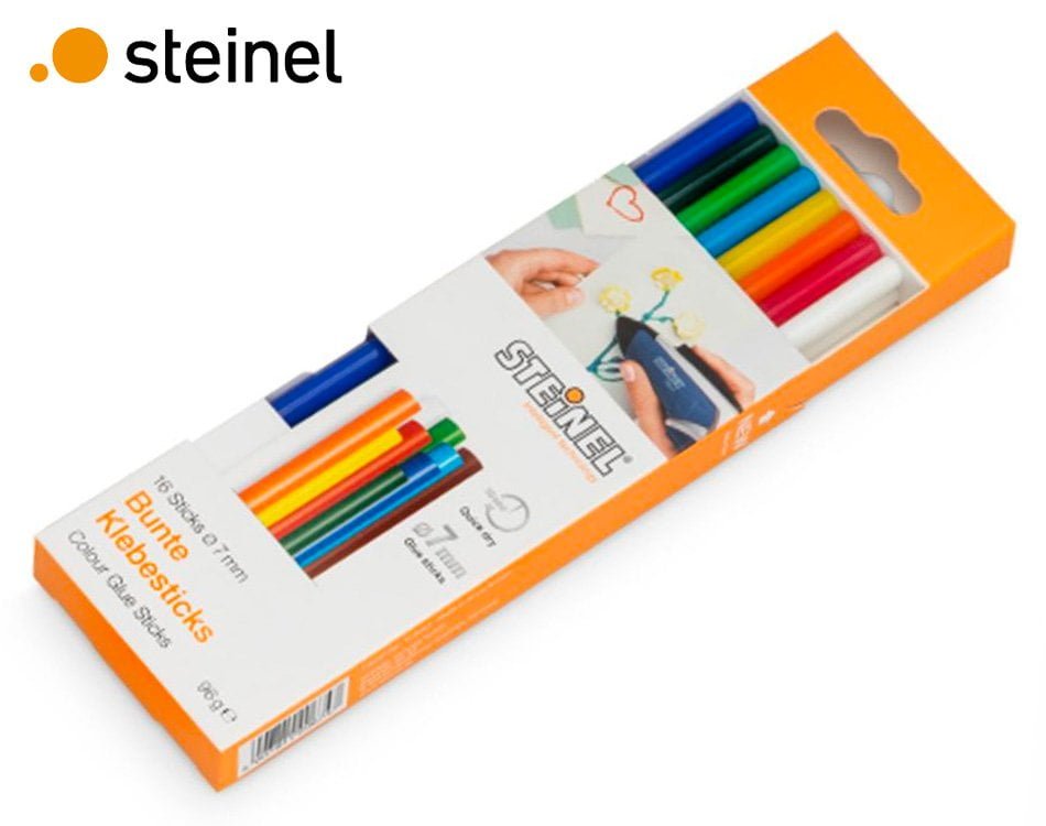 Farebné lepiace tavné tyčinky Steinel / Ø 7 mm / 150 mm / 96 g