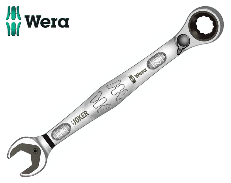 Mikro-račňový očko-vidlicový kľúč s prepínacou páčkou Wera Joker Switch 6001 / 12 x 171 mm