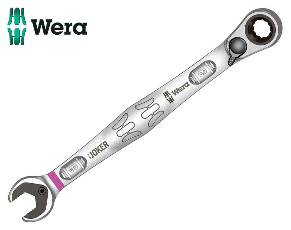 Mikro-račňový očko-vidlicový kľúč s prepínacou páčkou Wera Joker Switch 6001 / 8 x 144 mm