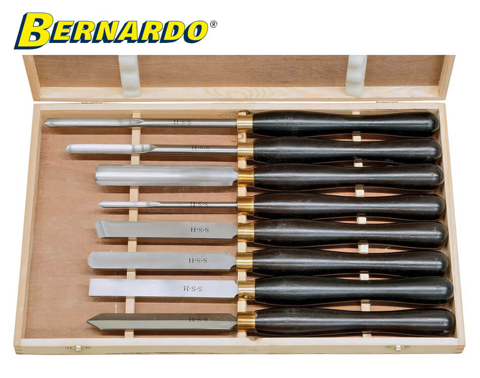 Sada sústružníckých dlát na drevo Bernardo HSS Set B / 8 dielna