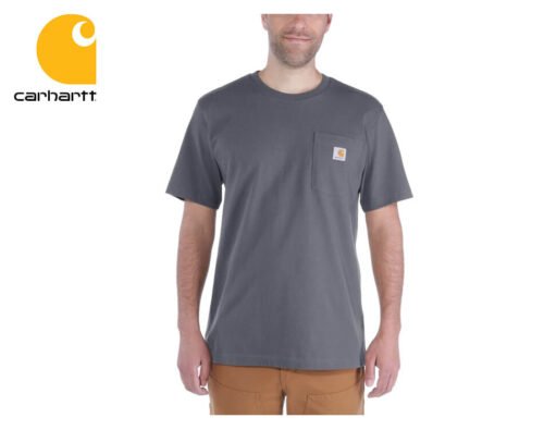 tricko carhartt workwear pocket short sleeve tshirt charcoal
