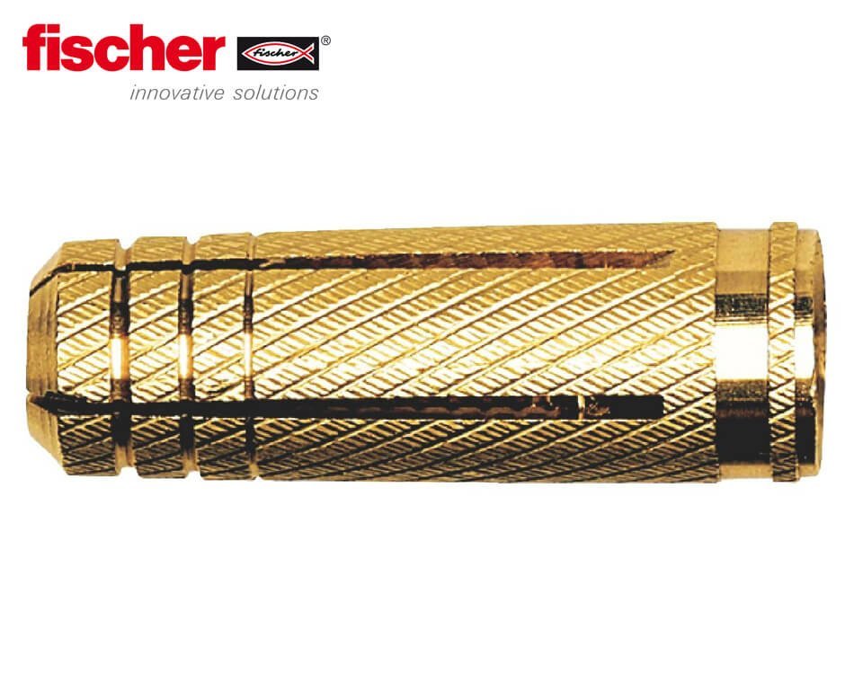Mosazdná hmoždinka pre skrutky s metrickým závitom Fischer MS 12 x 37 mm