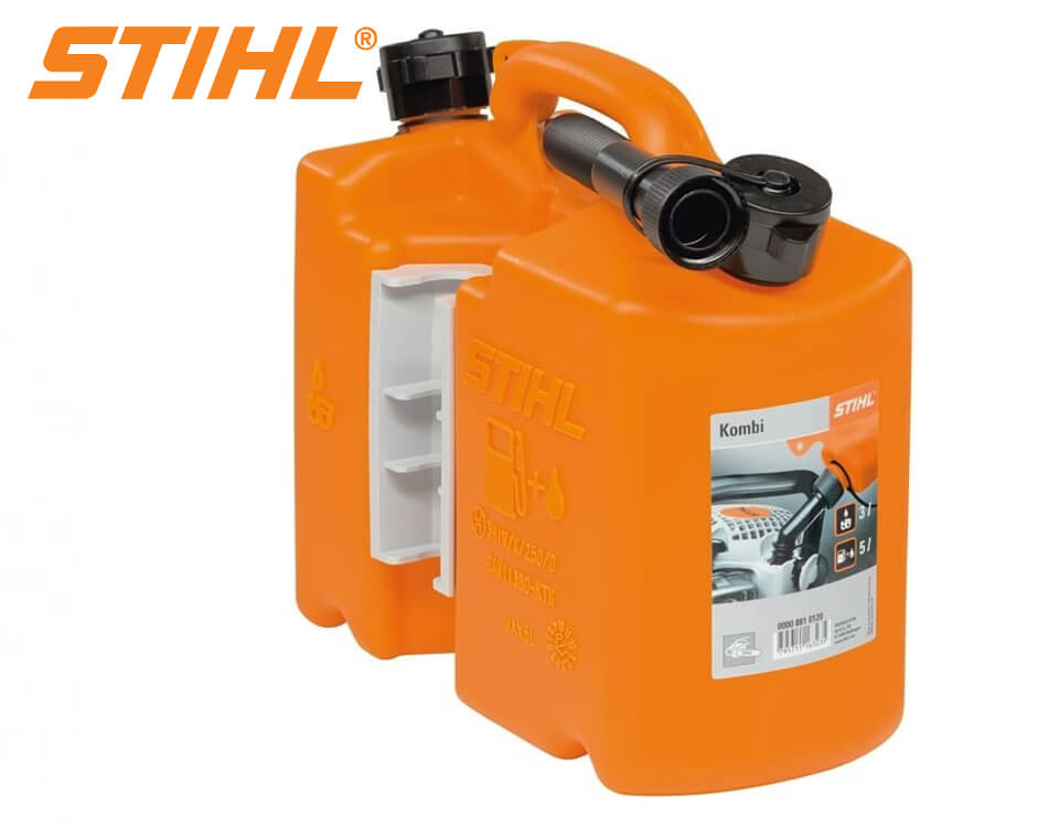 Kombinovaný oranžový plastový kanister na benzín a olej Stihl Profi 5 + 3 l