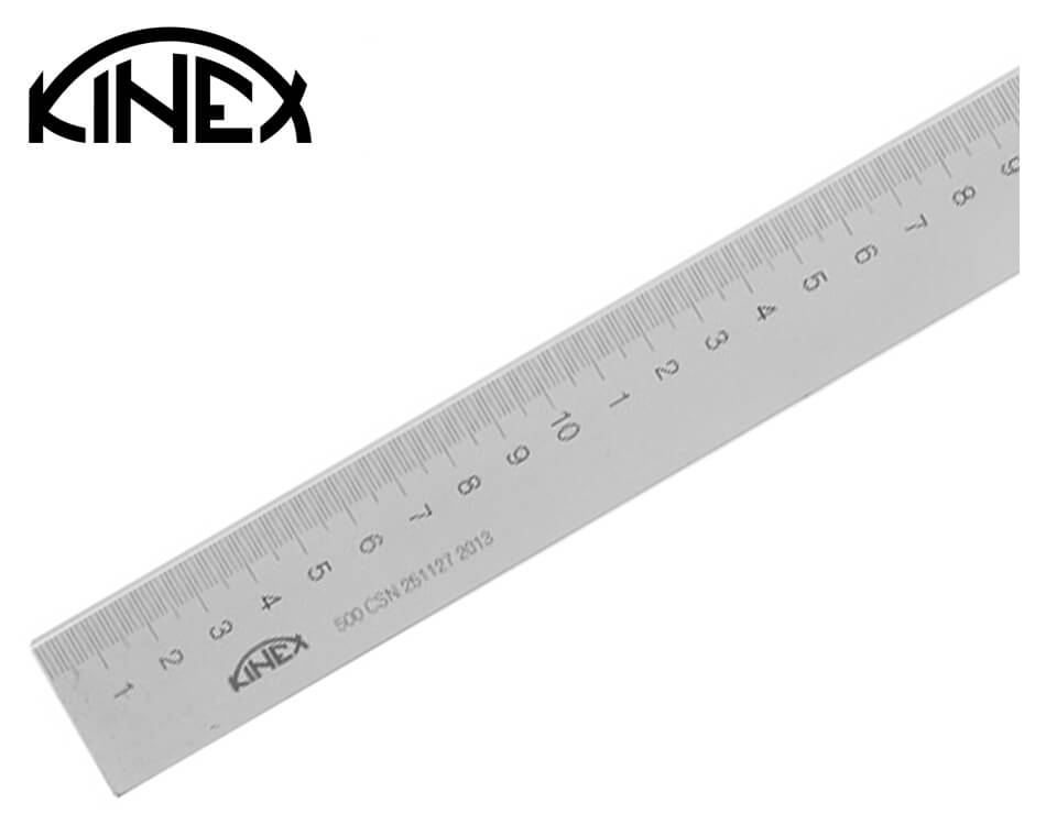 Ploché dielenské merítko bez presahu s vertikálnou stupnicou Kinex / 1000 x 32 x 6 mm