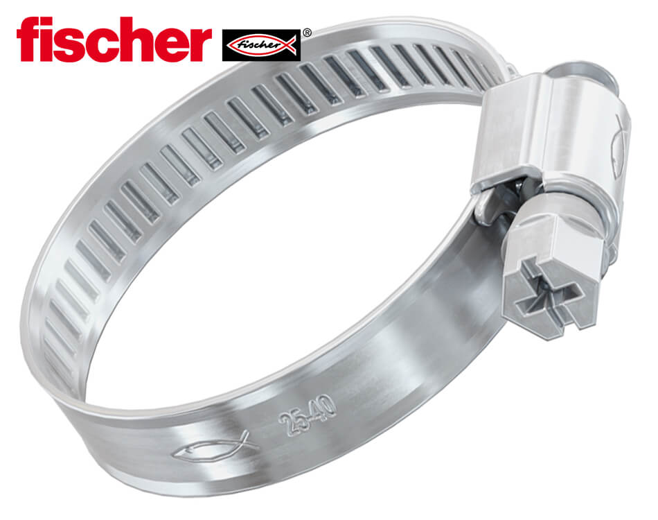 Kovová hadicová spona Fischer SGS 9 W2 / 70 – 90 mm