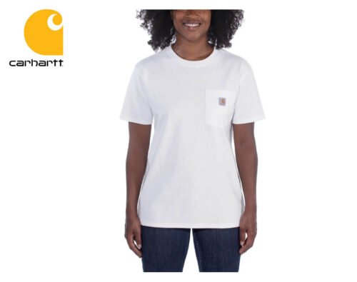 damske tricko carhartt workwear pocket short sleeve t shirt white 2