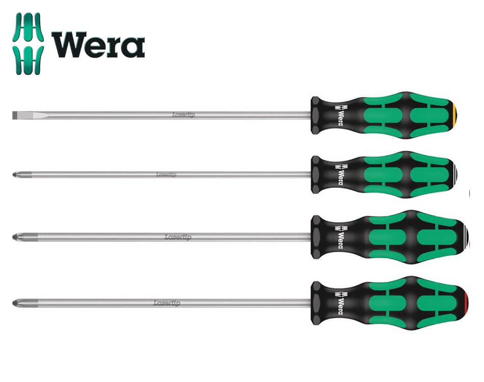Sada predĺžených skrutkovačov Wera Kraftform Plus 335/350/355 Lasertip – 4 dielna
