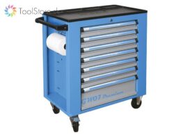 7-zásuvkový dielenský vozík na náradie ToolStore GW07 Premium modro-šedý
