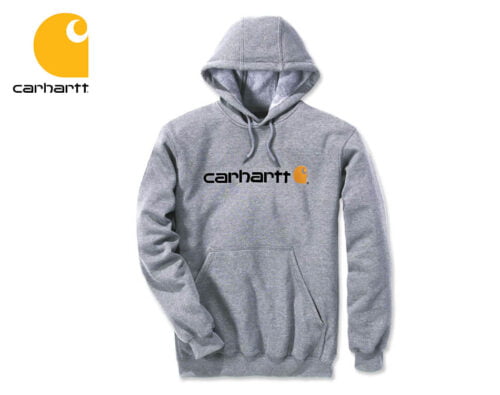 mikina carhartt signature logo midweight sweatshirt heather grey