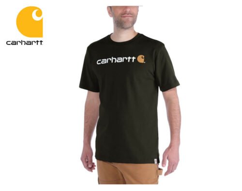 tricko carhartt emea core logo workwear short sleeve t shirt peat