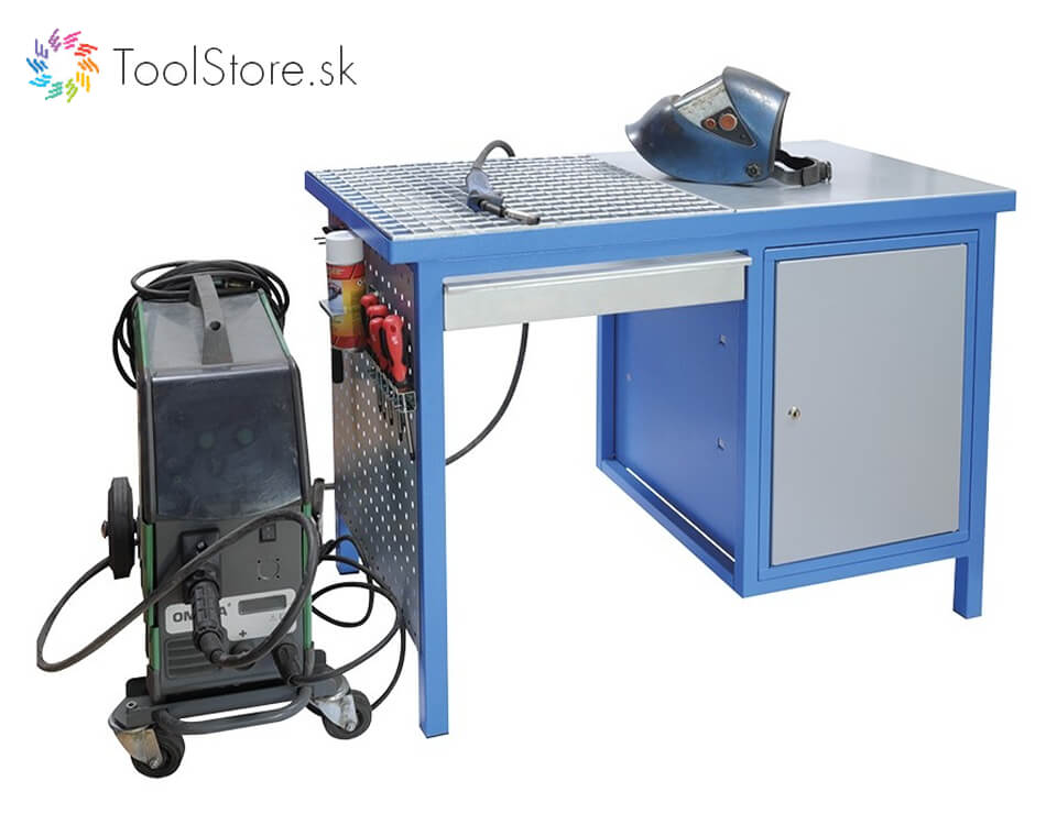 Pracovný stôl na zváranie a brúsenie ToolStore / modro-šedý