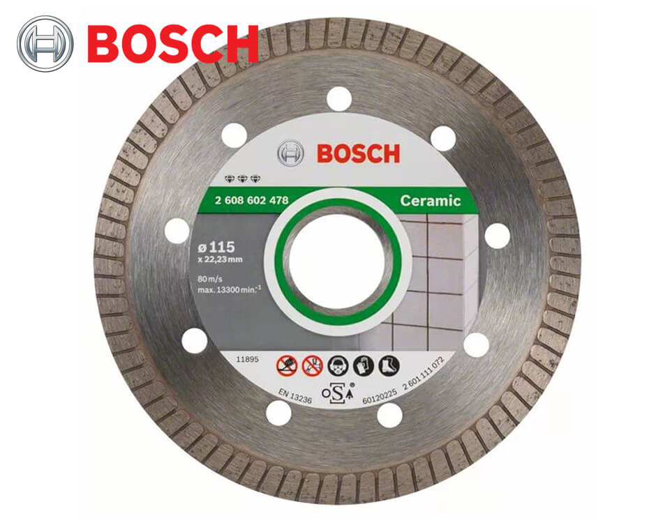 Diamantový rezný kotúč Bosch Best for Ceramic ExtraClean Turbo / Ø 115 x 1,4 x 22,23 mm