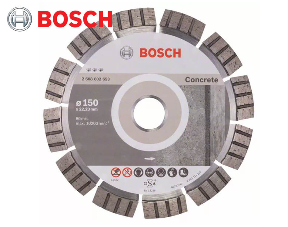 Diamantový rezný kotúč Bosch Best for Concrete / Ø 150 x 2,4 x 22,23 mm