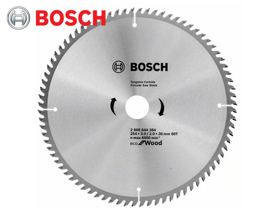 Pílový kotúč na drevo Bosch Eco for Wood / Ø 254 x 3 x 30 mm / 80z