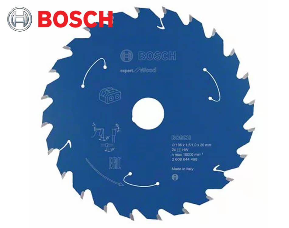 Pílový kotúč na drevo Bosch Expert for Wood / Ø 136 x 1,5 x 20 mm / 24z