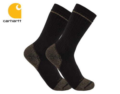 ponozky carhartt midweight cotton blend steel toe boot sock black