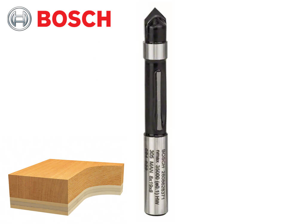 Kopírovacia zarovnávacia stopková fréza na drevo Bosch Standard for Wood / Ø 8 x 18,6 mm / 8 mm