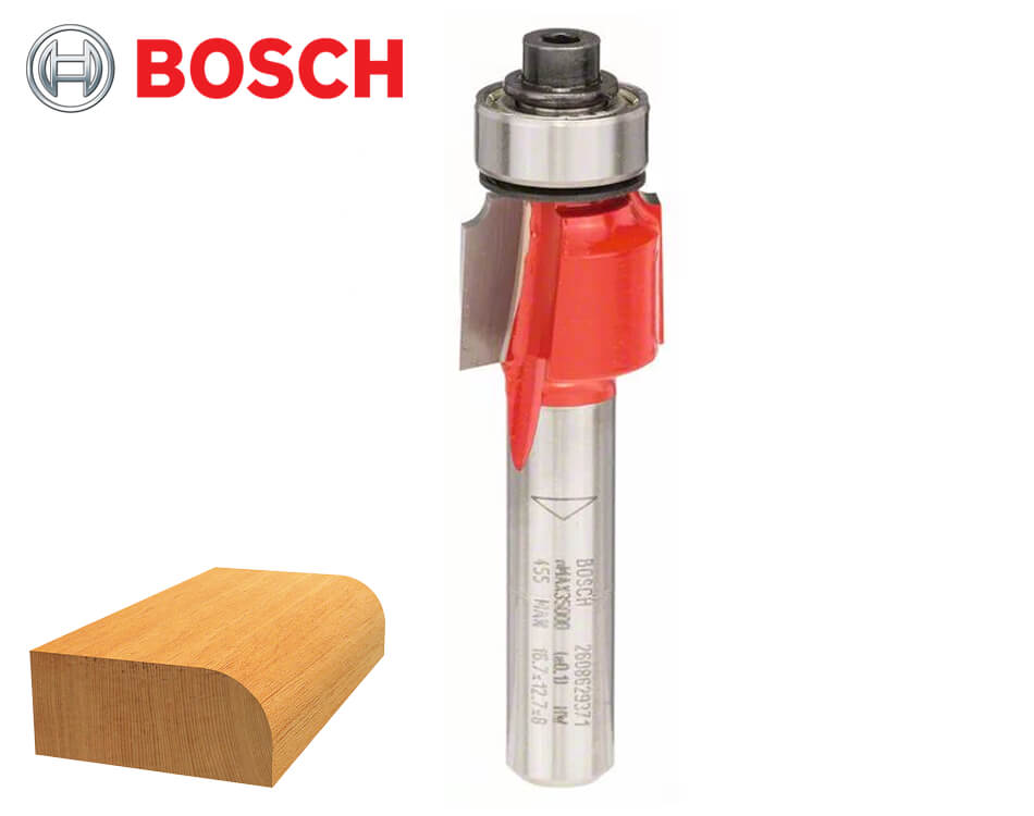 Zaoblovacia stopková fréza na drevo s vodiacim ložiskom Bosch Expert for Wood / Ø 16,7 x 12,7 mm / r2 mm / 8 mm