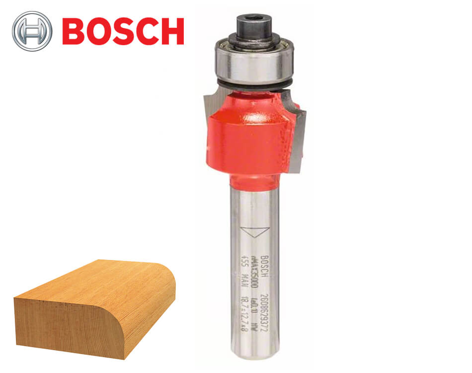 Zaoblovacia stopková fréza na drevo s vodiacim ložiskom Bosch Expert for Wood / Ø 18,7 x 12,7 mm / r3 mm / 8 mm