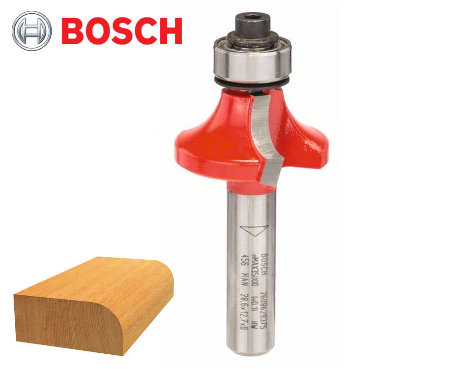 Zaoblovacia stopková fréza na drevo s vodiacim ložiskom Bosch Expert for Wood / Ø 28,6 x 12,7 mm / r7,9 mm / 8 mm