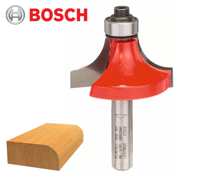 Zaoblovacia stopková fréza na drevo s vodiacim ložiskom Bosch Expert for Wood / Ø 38,1 x 19 mm / r12,7 mm / 8 mm