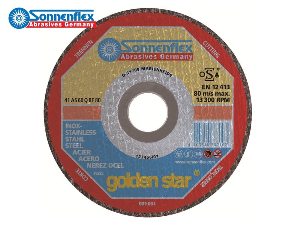 Rezný kotúč na nerez Sonnenflex GoldenStar /  Ø 125 x 1,6 x 22,23 mm