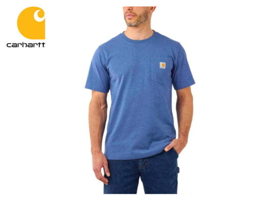 tricko carhartt workwear pocket short sleeve t shirt lakeshore heather