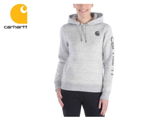 damska mikina carhartt logo sleeve graphic sweatshirt asphalt heather nep