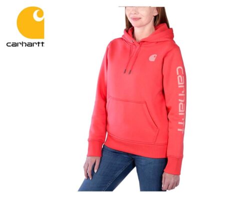 damska mikina carhartt logo sleeve graphic sweatshirt bittersweet