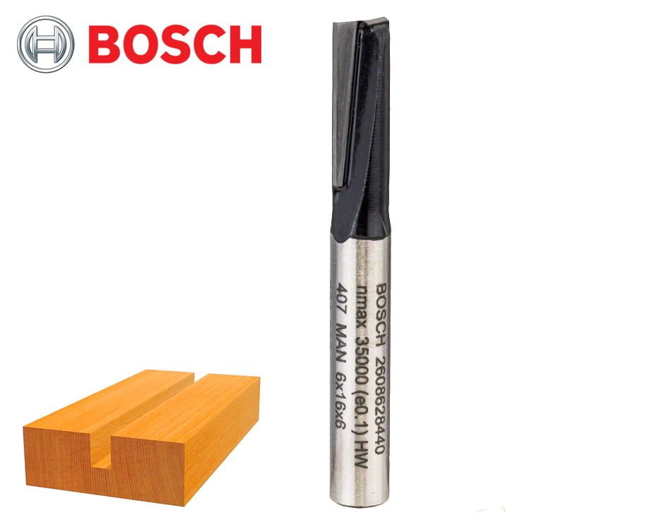 Drážkovacia stopková fréza na drevo Bosch Standard for Wood / Ø 6 x 15,6 mm / 6 mm