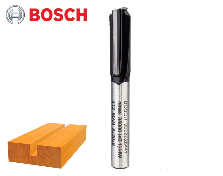 Drážkovacia stopková fréza na drevo Bosch Standard for Wood / Ø 8 x 19,6 mm / 6 mm